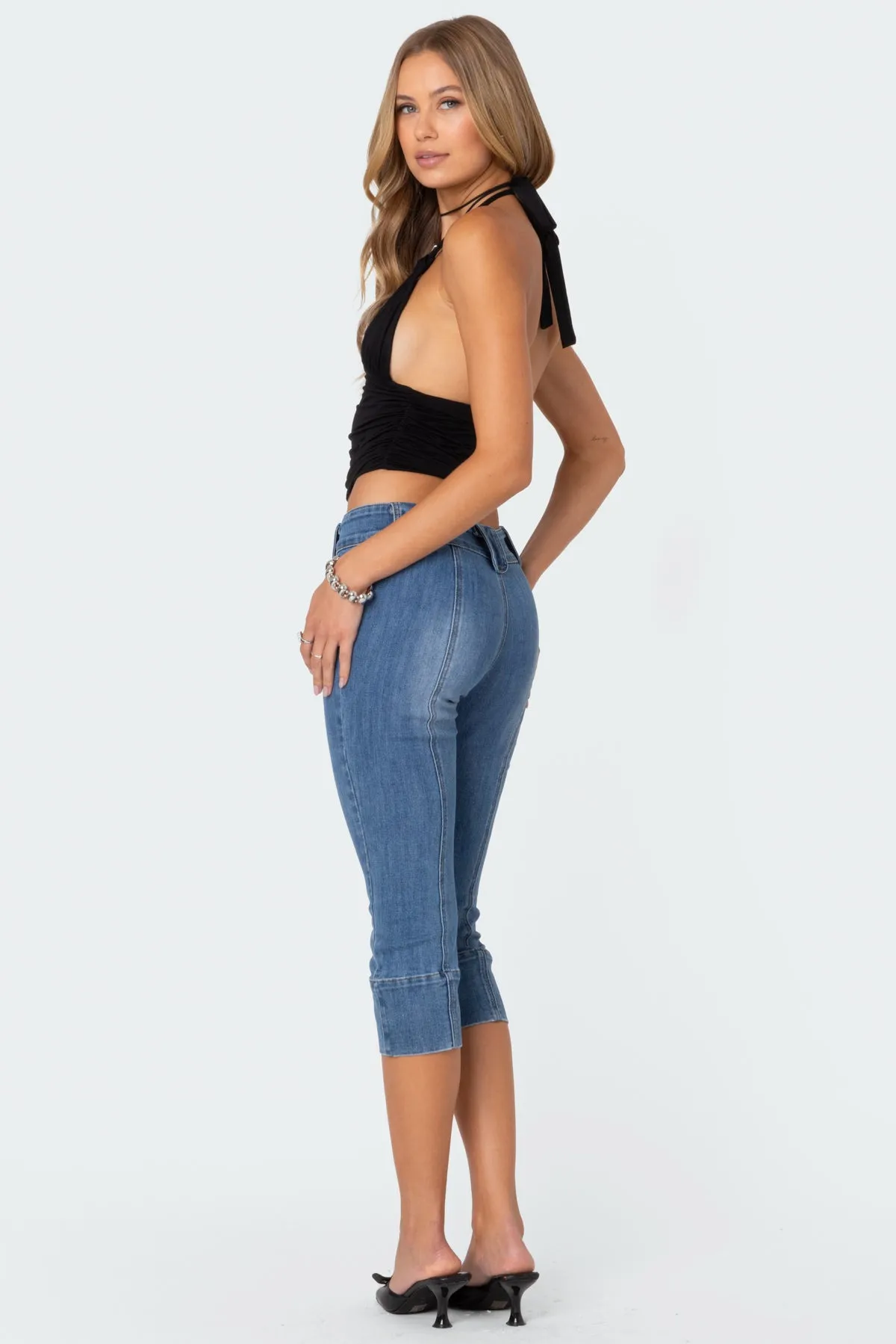 Lillie Knotted Halter Top sold by Edikted product image thumbnail 5