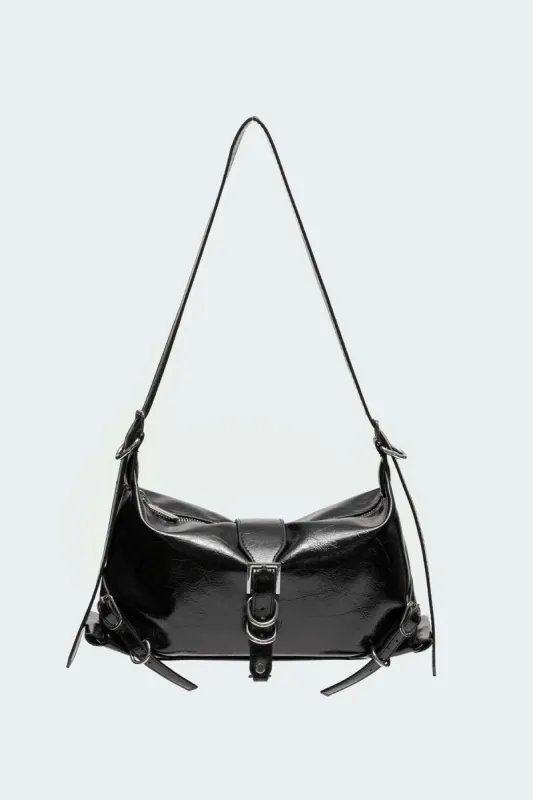 Marlie Faux Leather Shoulder Bag sold by Edikted