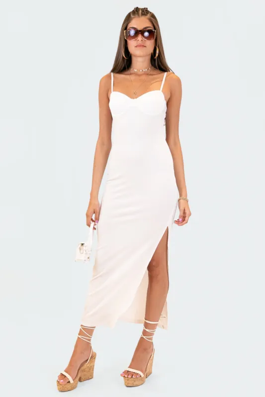 Nora Slit Maxi Dress sold by Edikted