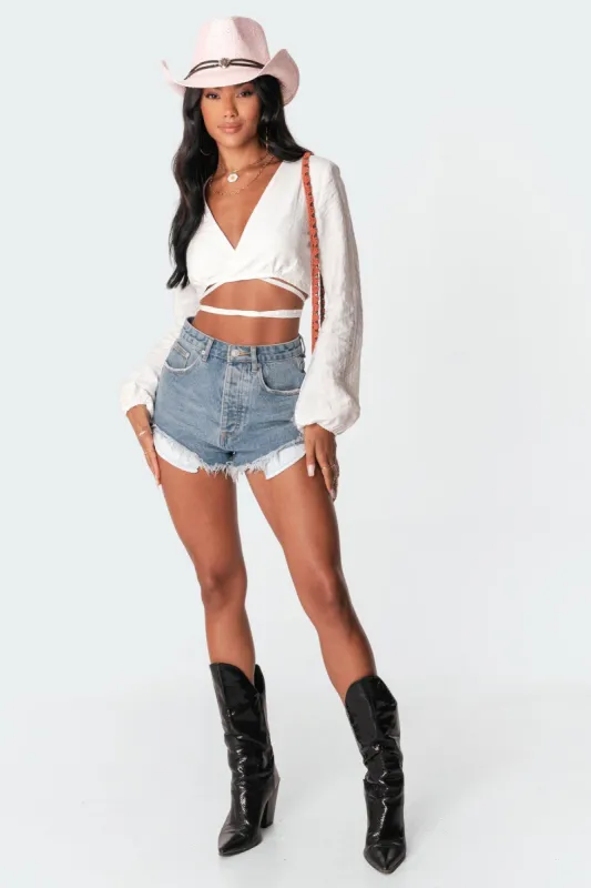 Chelsea Wrap Top sold by Edikted