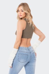Becca Ribbed Crop Top sold by Edikted