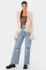 Faux Fur Trim Coat sold by Edikted