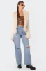 Faux Fur Trim Coat sold by Edikted