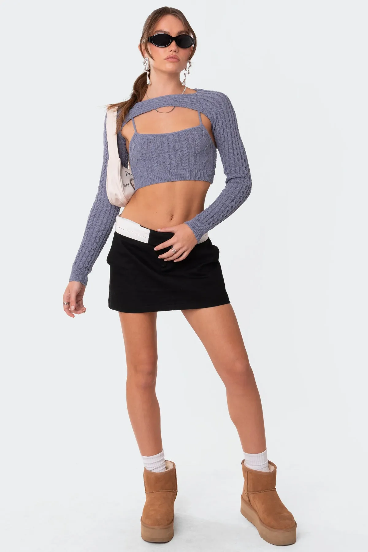 Two-Piece Cable Knit Top sold by Edikted product image thumbnail 5