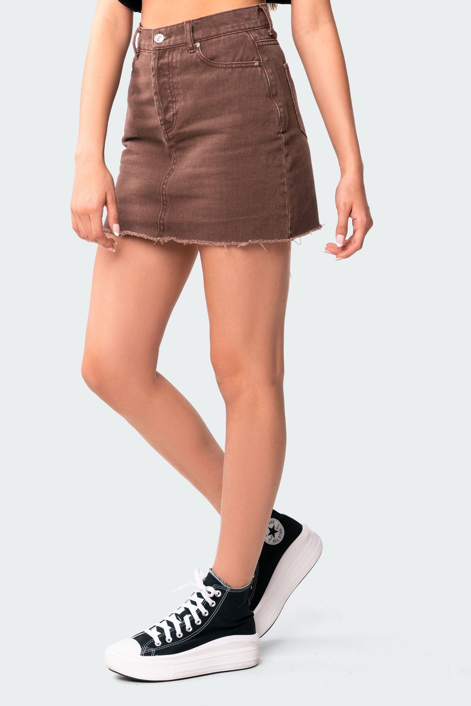 Penelope Denim Mini Skirt sold by Edikted product image thumbnail 4