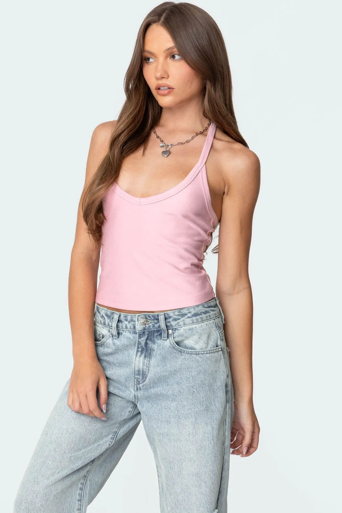 Racer Back Halter Top sold by Edikted product image thumbnail 3
