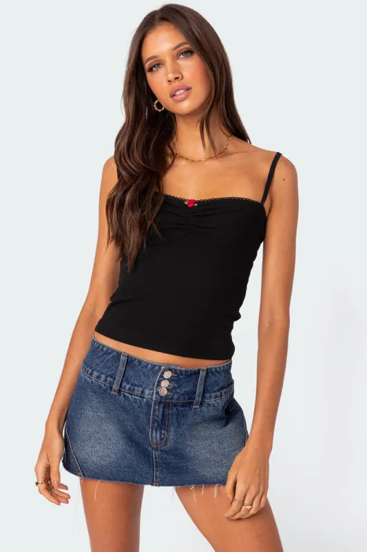 Karlee Ribbed Tank Top sold by Edikted