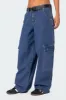 Super Oversized Belted Boyfriend Jeans sold by Edikted