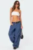 Super Oversized Belted Boyfriend Jeans sold by Edikted
