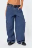 Super Oversized Belted Boyfriend Jeans sold by Edikted