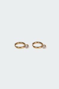 Crystal Stone Hoop Earrings sold by Edikted