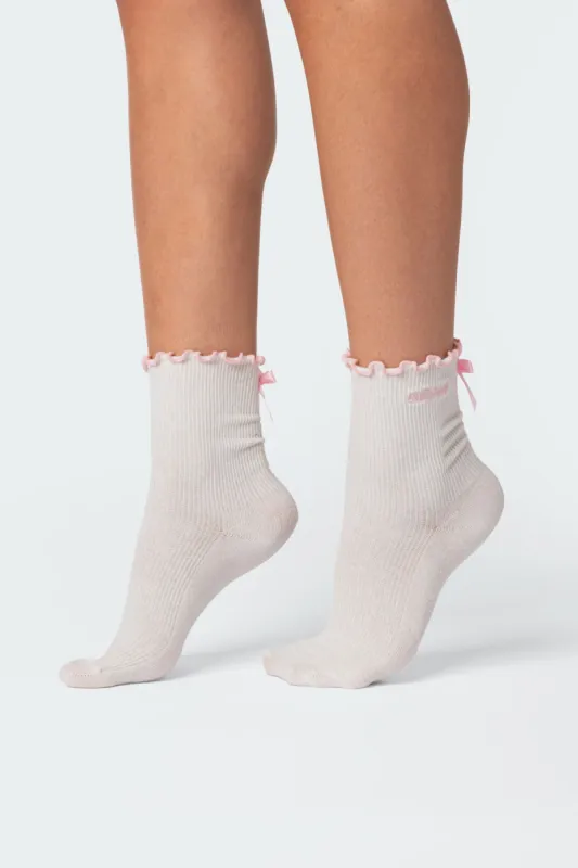 Contrast Frill Socks sold by Edikted