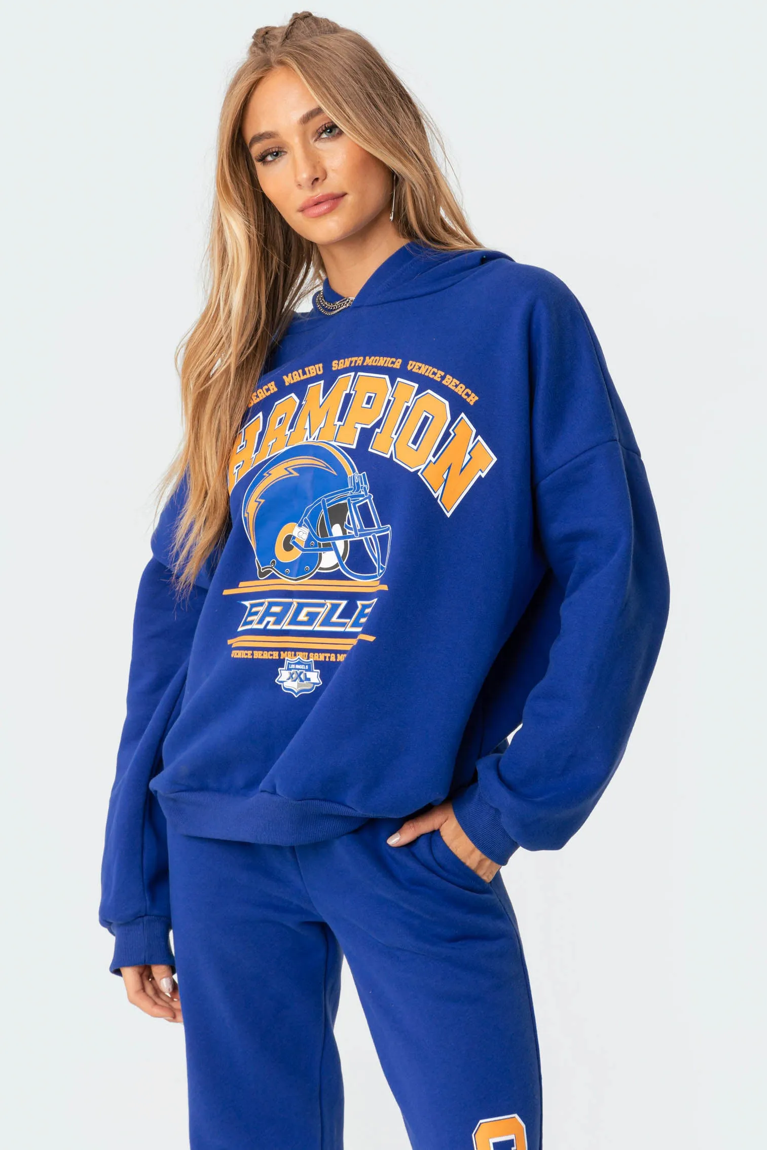 La Champion Oversized Hoodie sold by Edikted product image thumbnail 4