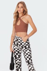 Alexis Cross Halter Top sold by Edikted