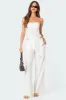 Arya Linen Look Corset sold by Edikted