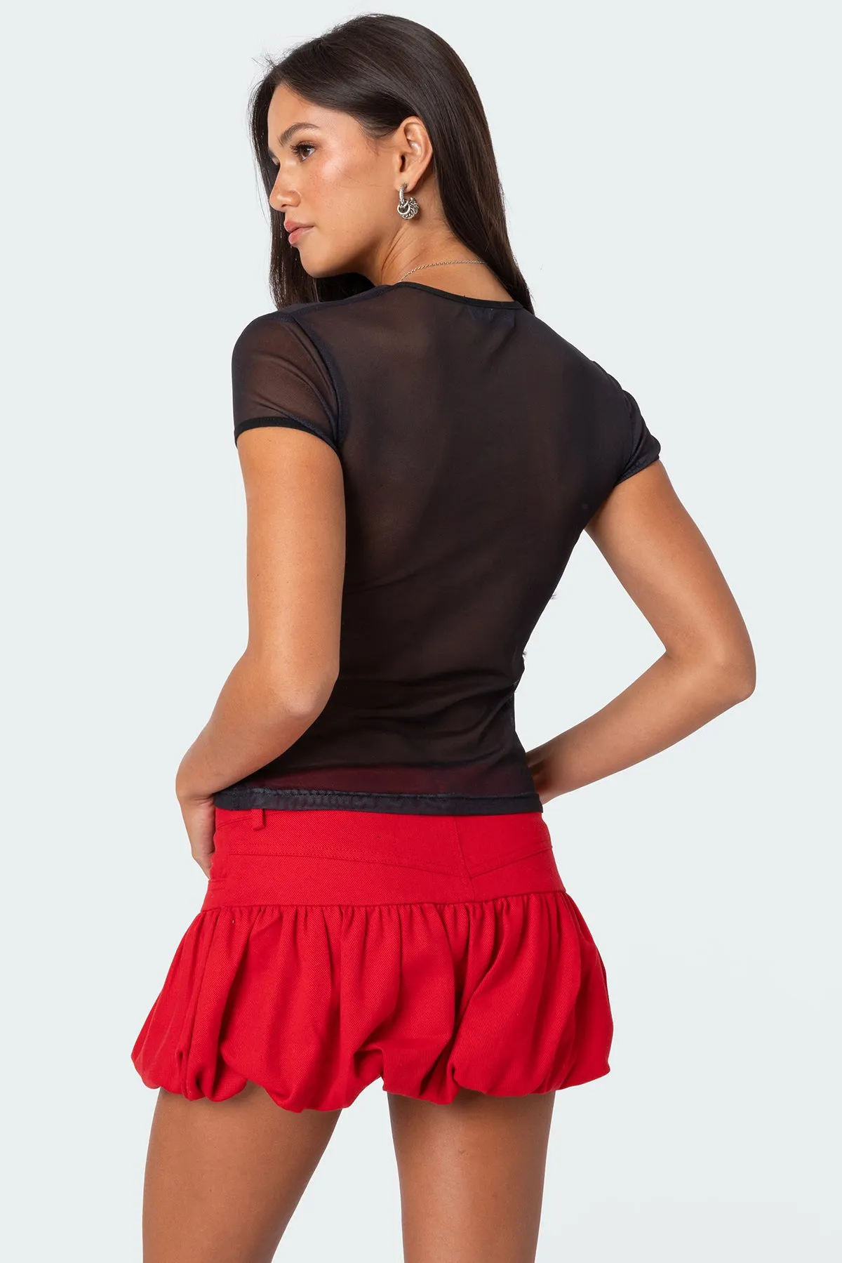 Aloha Sheer Mesh T Shirt sold by Edikted product image thumbnail 4