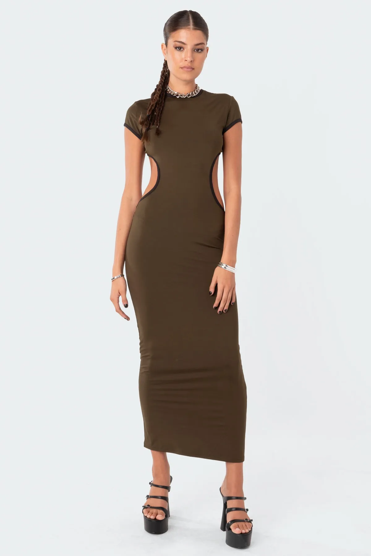 Daniela Cut-Out Open Back Maxi Dress sold by Edikted product image thumbnail 3