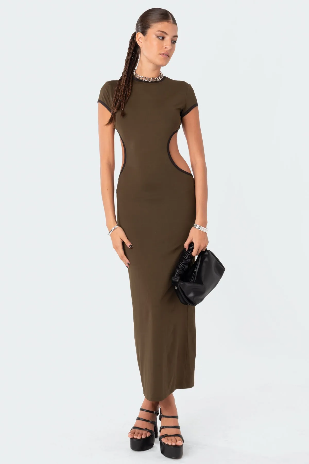 Daniela Cut-Out Open Back Maxi Dress sold by Edikted product image thumbnail 4