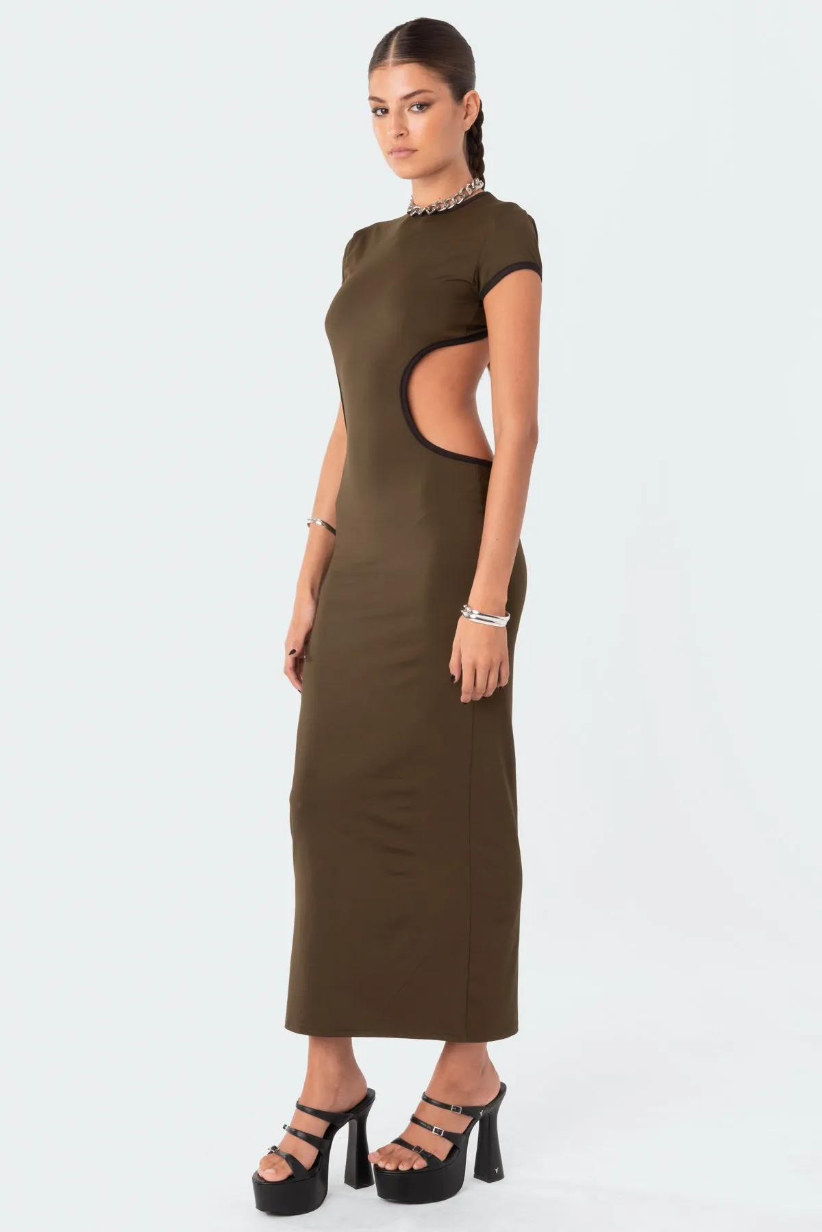 Daniela Cut-Out Open Back Maxi Dress sold by Edikted product image thumbnail 5