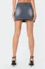Uma Top Stitch Washed Denim Mini Skirt sold by Edikted