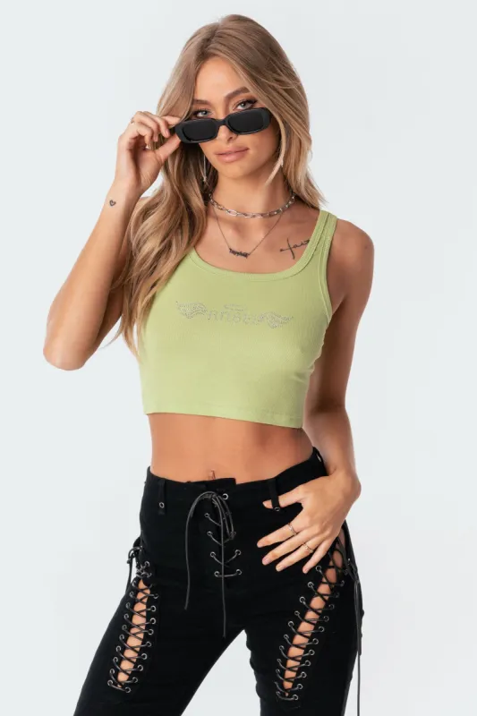 Heaven Diamond Tank Top sold by Edikted