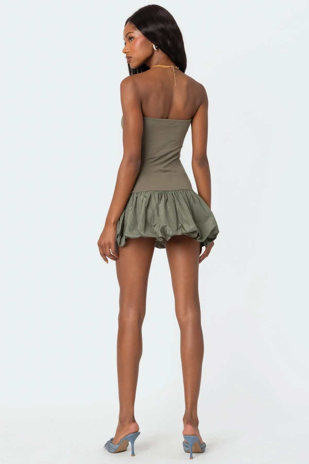 Bubble Skirt Ribbed Mini Dress sold by Edikted product image thumbnail 3