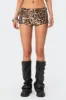 Sequin Leopard Printed Micro Shorts sold by Edikted