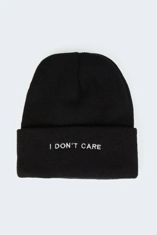 I Don't Care Beanie sold by Edikted