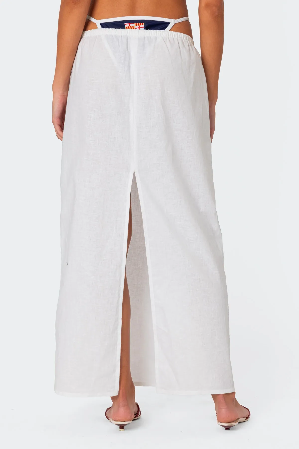 Rayla Linen Look Maxi Skirt sold by Edikted product image thumbnail 4