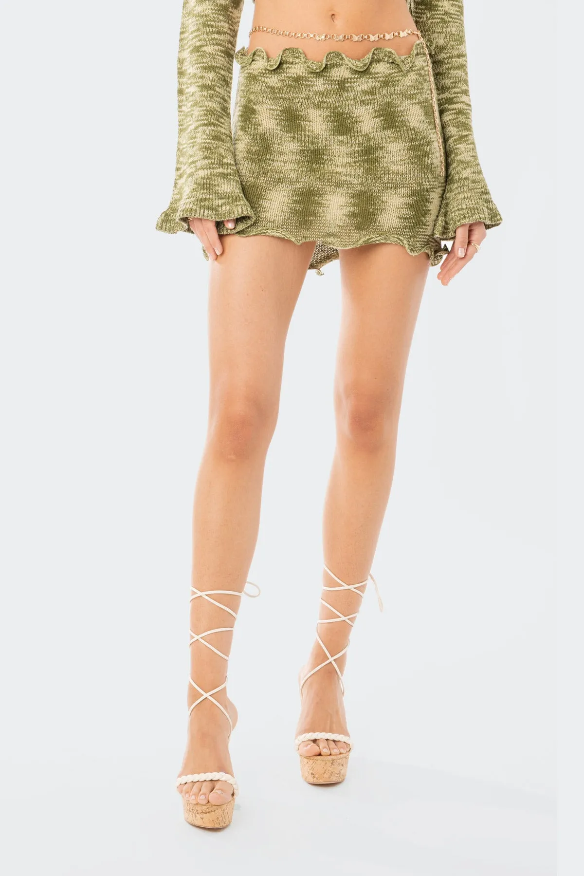 Ayden Knitted Mini Skirt sold by Edikted product image thumbnail 2