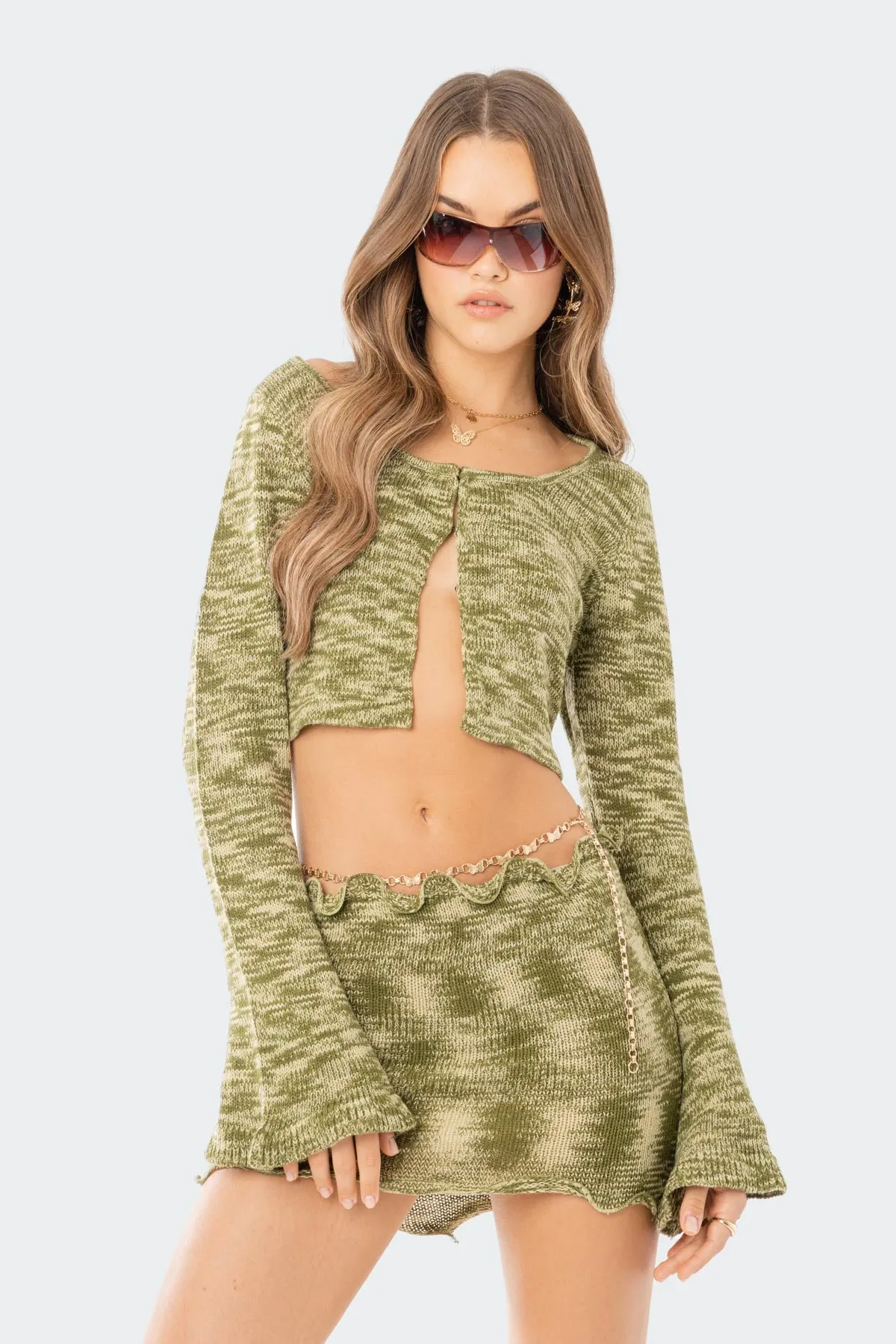 Ayden Knitted Mini Skirt sold by Edikted product image thumbnail 3