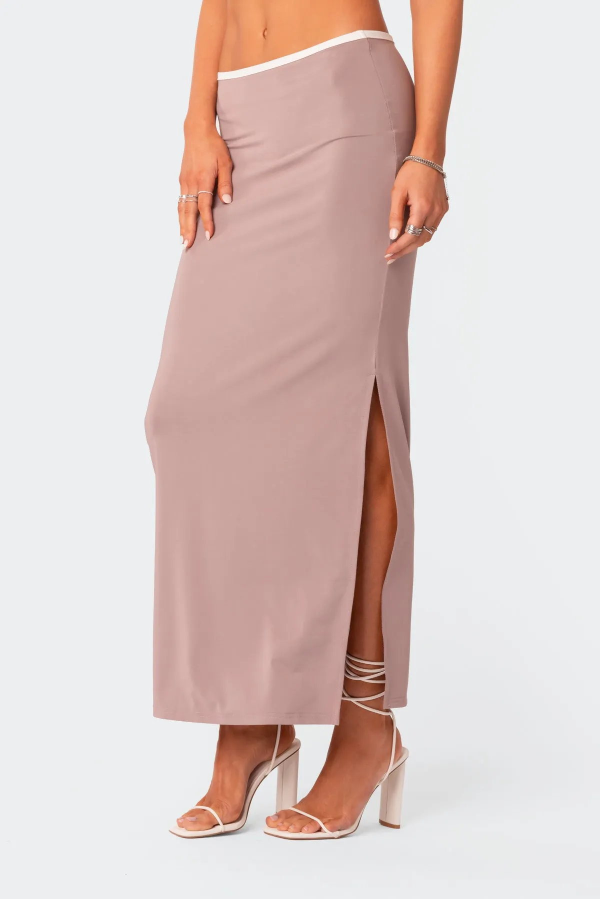 Nadia Side Slitted Maxi Skirt sold by Edikted product image thumbnail 4