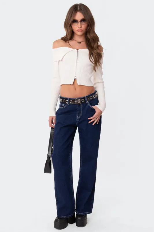 Low Rise Baggy Mom Jeans sold by Edikted