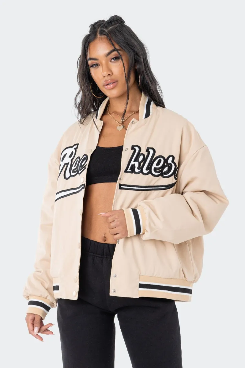 Team Reckless Oversized Baseball Jacket | Parallel