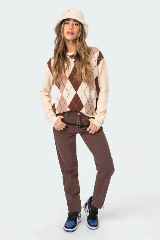 Argyle Sweater sold by Edikted