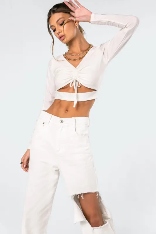 Molly Adjustable Crop Top sold by Edikted