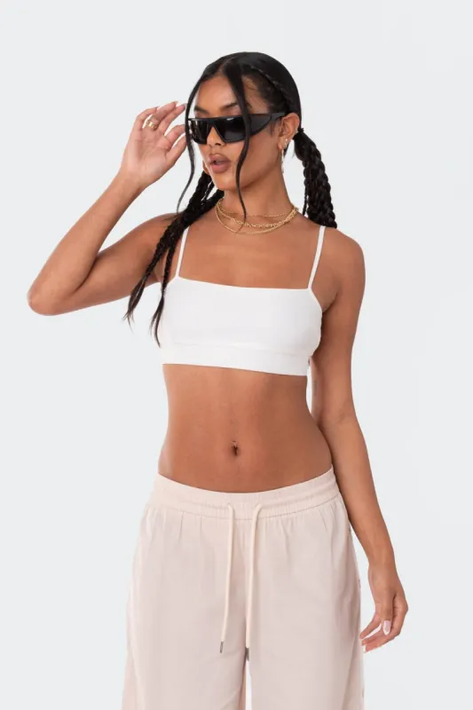 Sporty Open Back Bralette made by Edikted