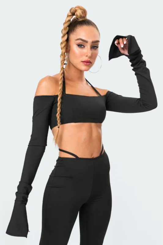 Aliyah Off Shoulder Crop Top sold by Edikted