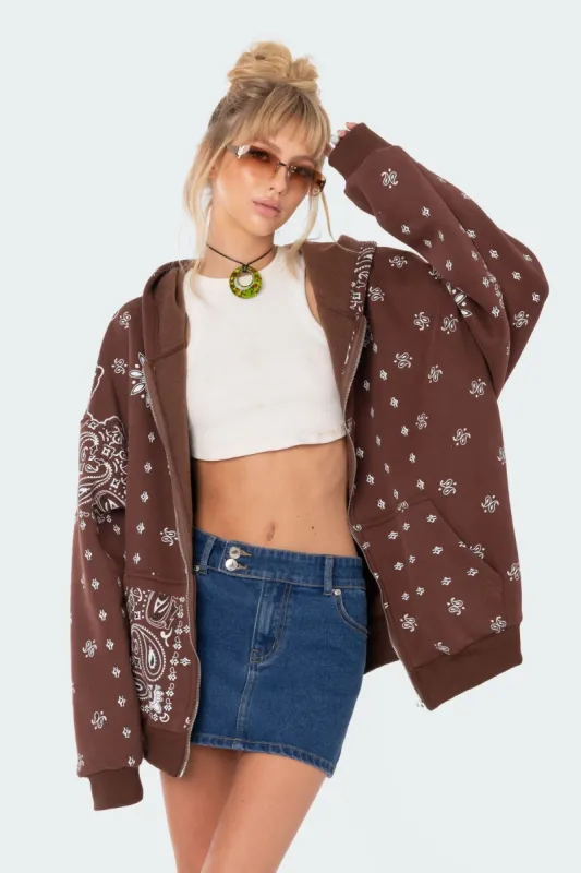 Bandana Hoodie sold by Edikted