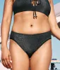 The Bikini - Bottom - Ribbed Glitter - Black sold by Andie