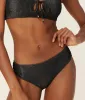 The Bikini - Bottom - Ribbed Glitter - Black sold by Andie