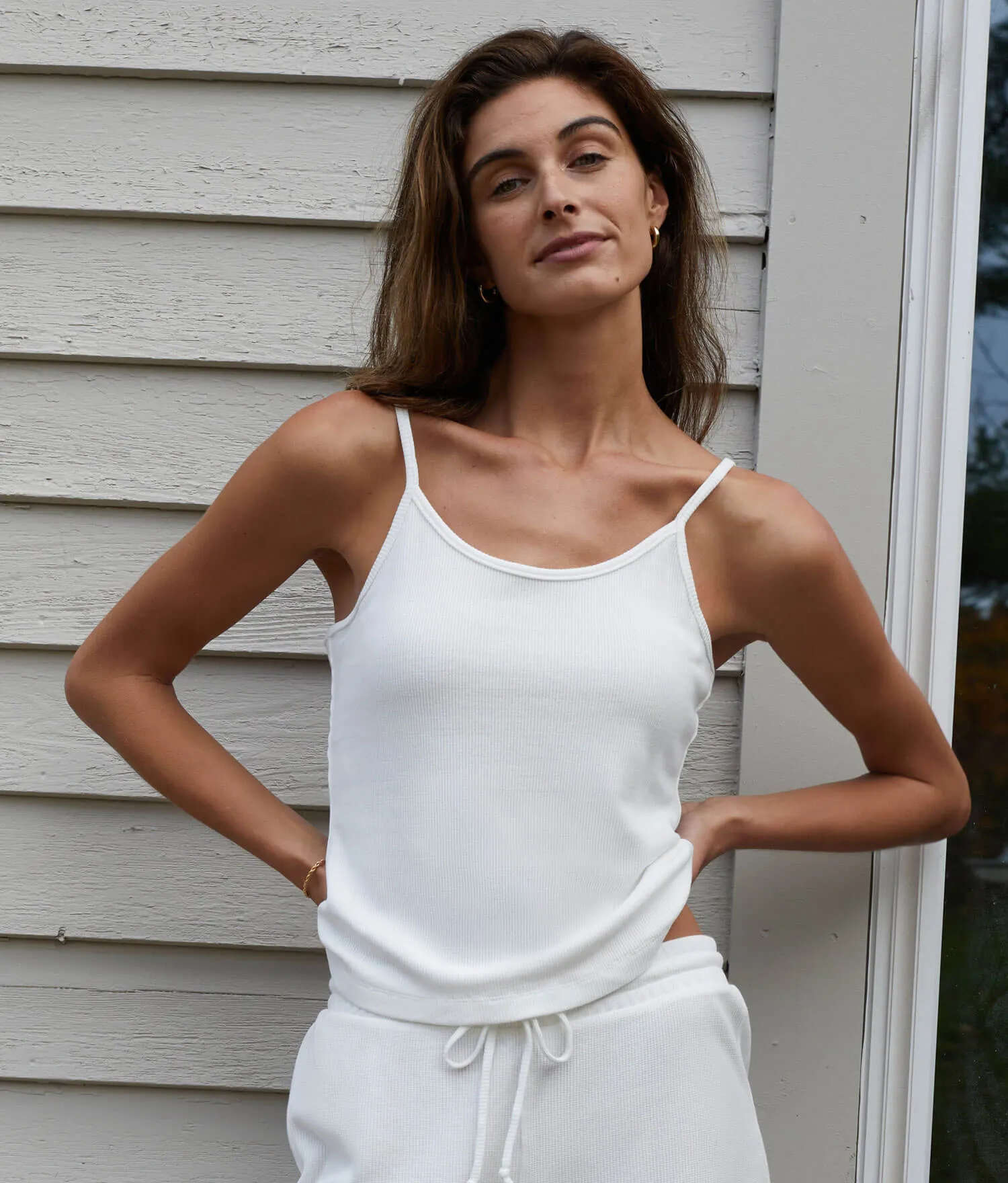 The Cami - Waffle - Snow sold by Andie