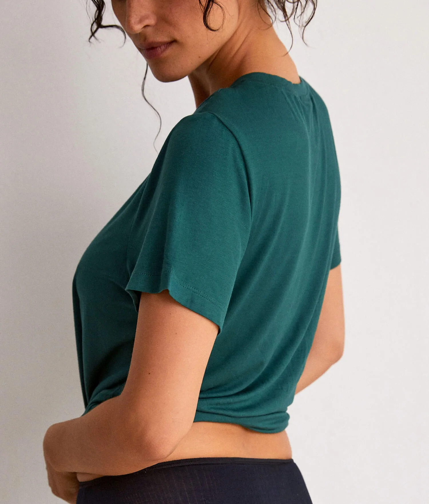 The Classic Tee - Bamboo Jersey - Fern sold by Andie product image thumbnail 4