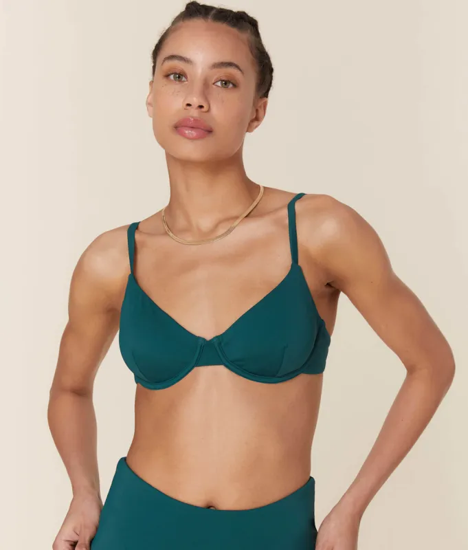 The Bermuda Bikini Top - Eco Nylon - Dragonfly sold by Andie