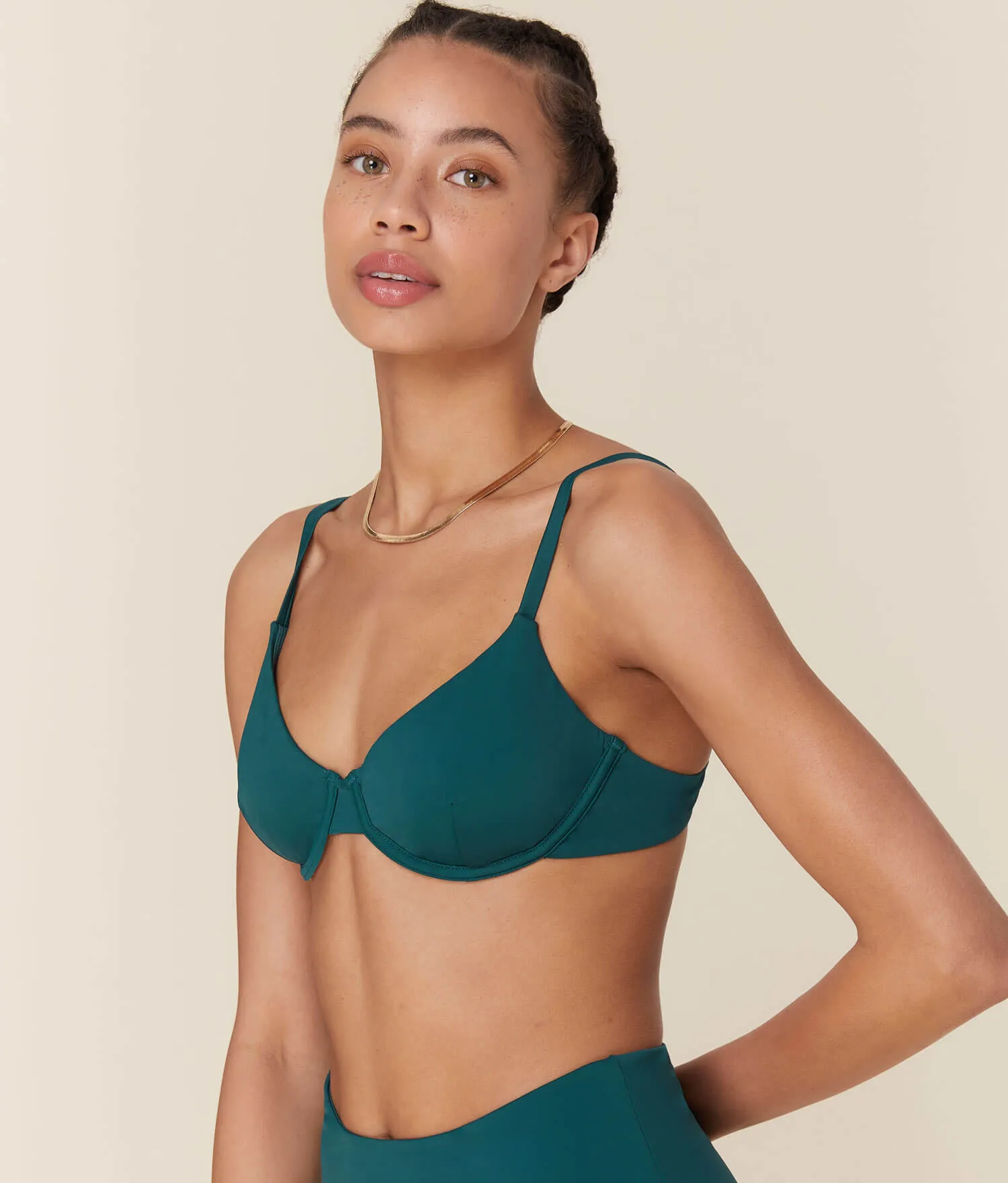 The Bermuda Bikini Top - Eco Nylon - Dragonfly sold by Andie product image thumbnail 2