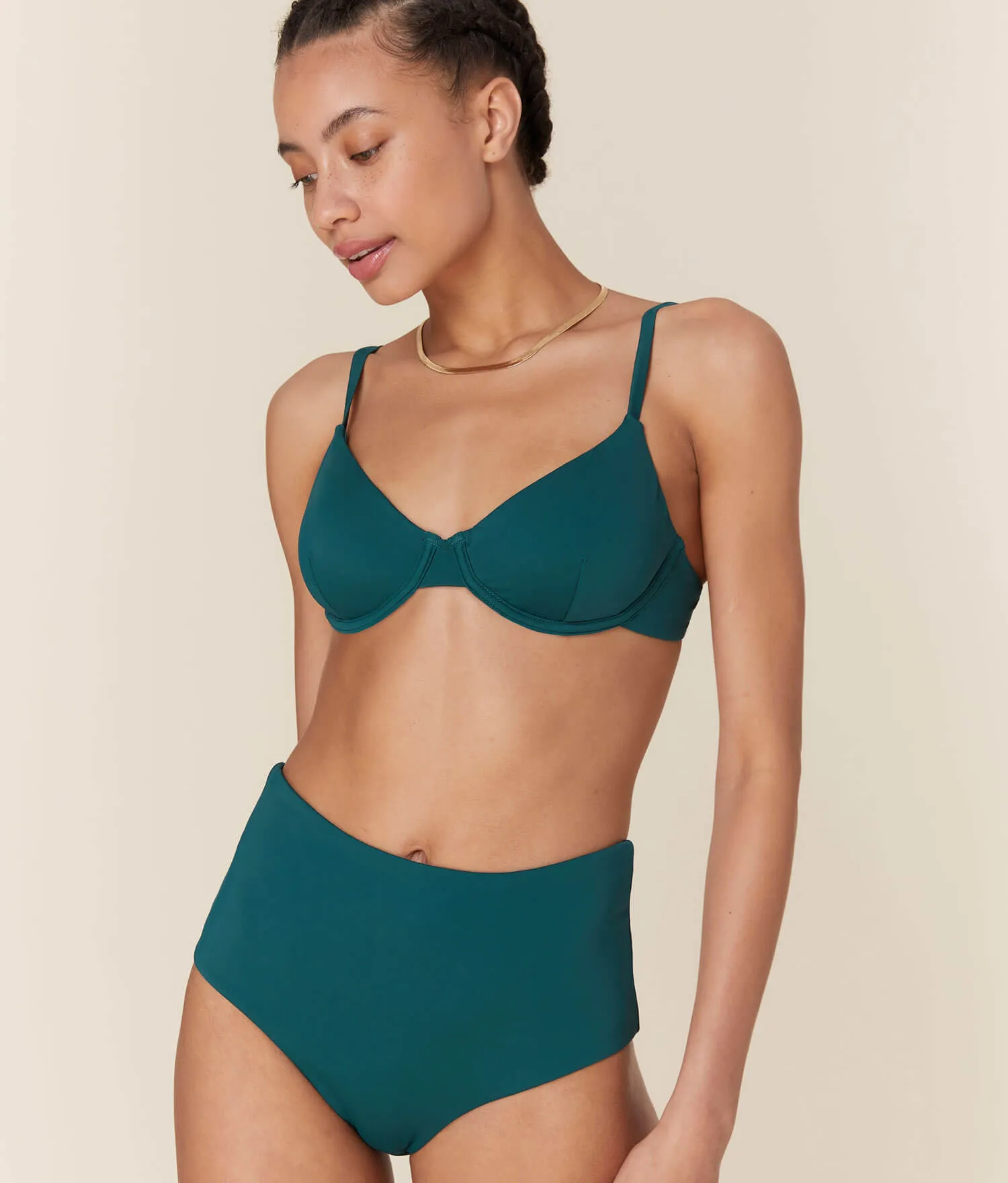 The Bermuda Bikini Top - Eco Nylon - Dragonfly sold by Andie product image thumbnail 4