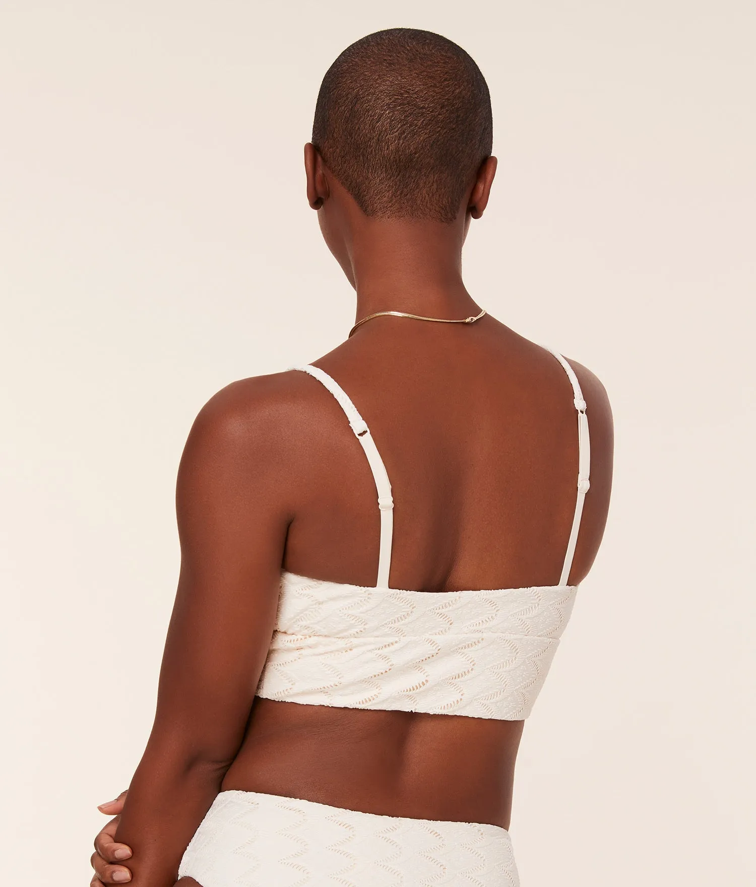 The Cabarete Bikini Top - Scallop Crochet - Gardenia sold by Andie product image thumbnail 2