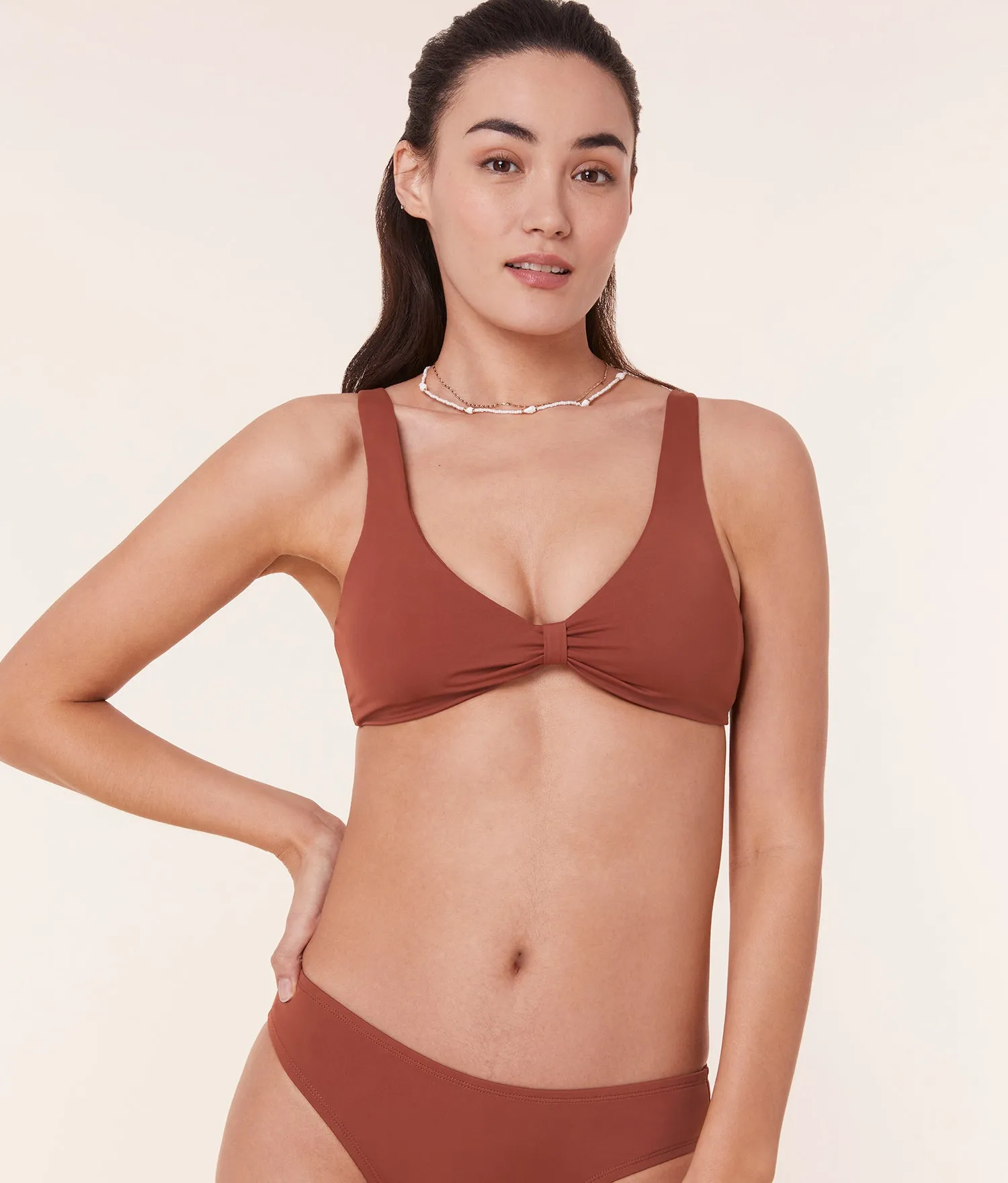 The Amor Bikini Top - Eco Nylon - Sequoia sold by Andie product image thumbnail 2