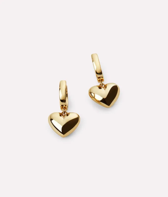 Jessica Puffed Heart Hoops - Ana Luisa sold by Andie