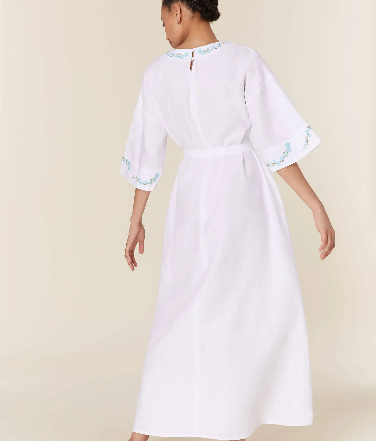 The Kepez Kaftan Dress - Linen - White sold by Andie product image thumbnail 4